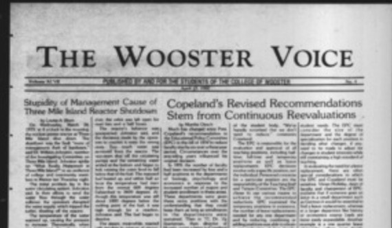 A picture of a Wooster Voice edition