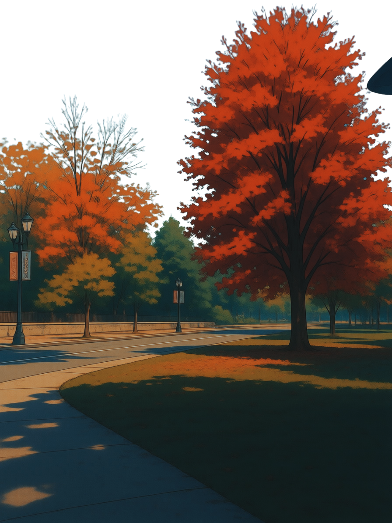 Image of the College of Wooster sidewalk on the way to the Lowry Center